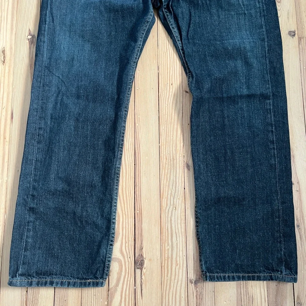 Levi Strauss Co 505 Mens Dark Wash Jeans W40 L32 Straight Fit Denim Pants casual